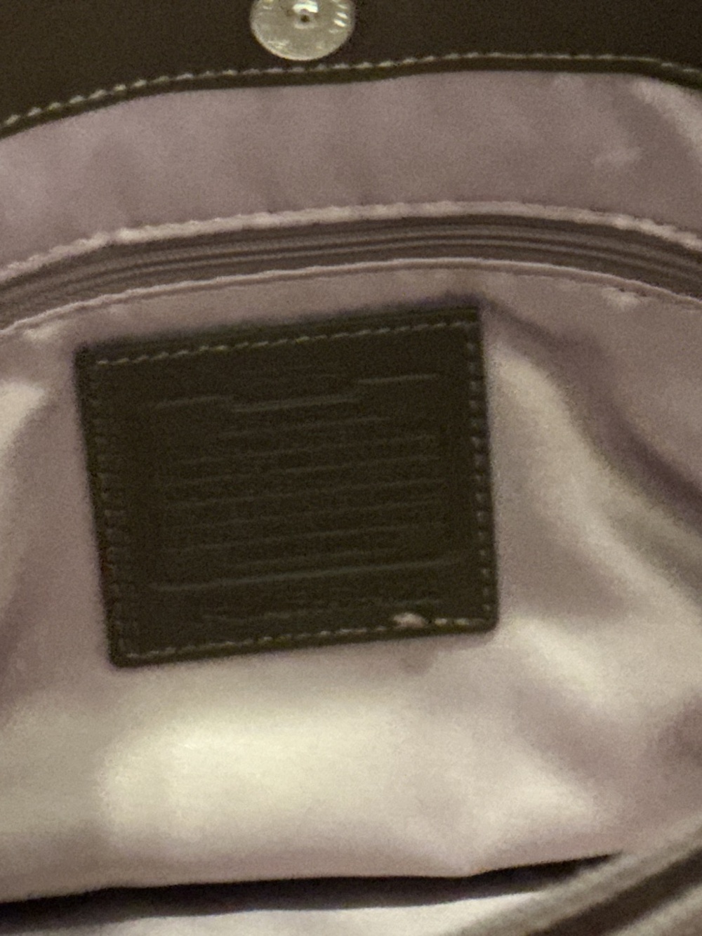 Coach women Vintage Satchel Brown Heavy Grain Leather Silver Zip Handbag Tags - Picture 5 of 6